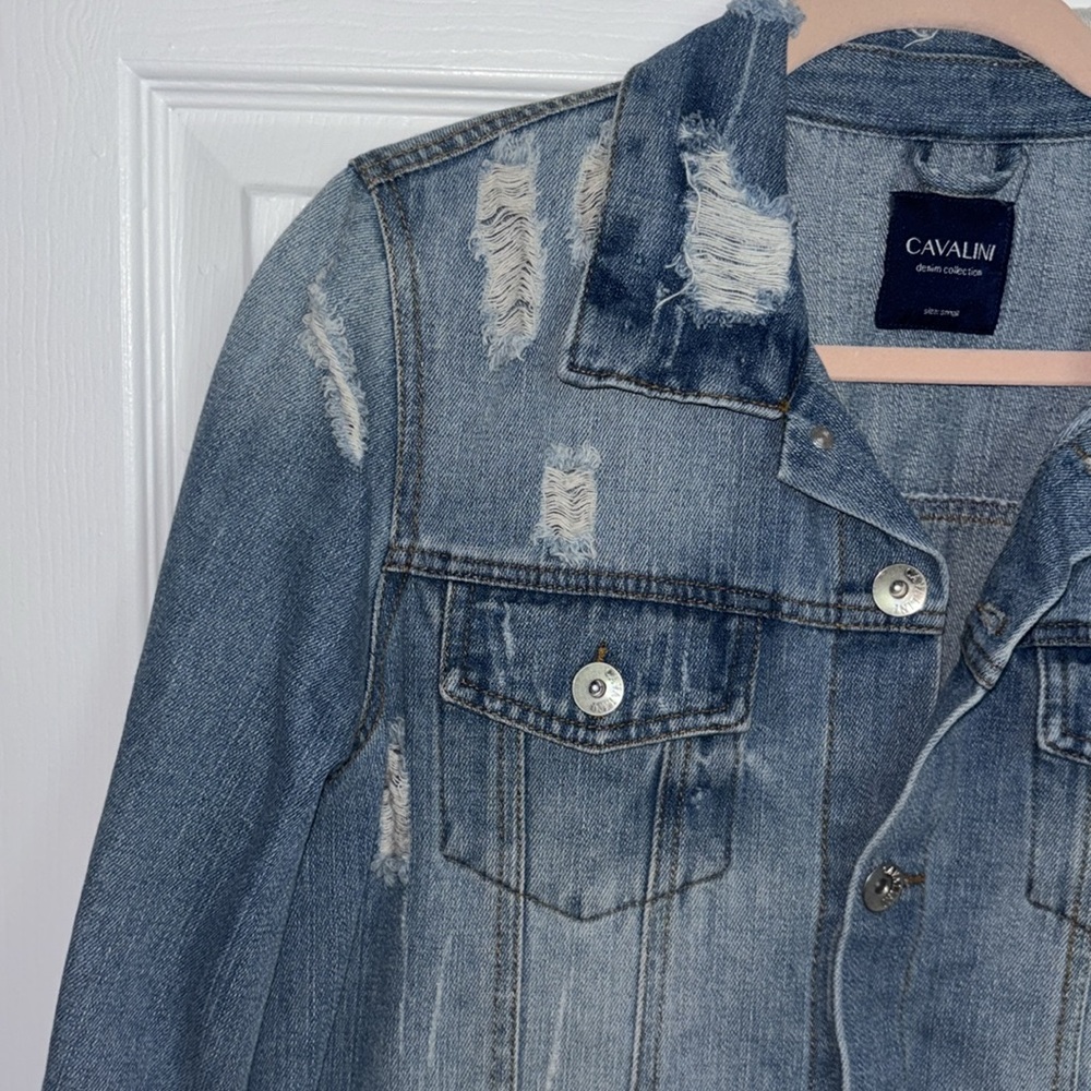 Distressed Denim Jacket - Picture 3 of 11